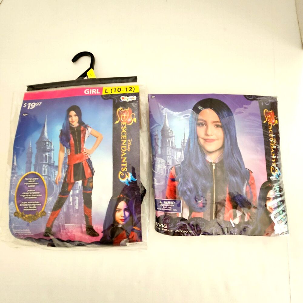 Disney Descendants 3 Evie Costume & Wig Girls L 10-12 Disguise Halloween Cosplay - Picture 12 of 12